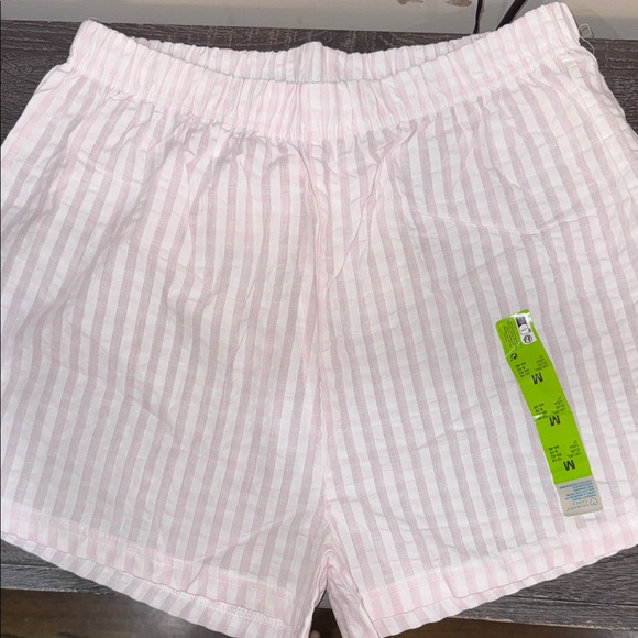 Primark Light Pink Striped Women's Pajama Shorts - Picture 1 of 1